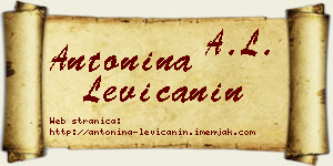 Antonina Levičanin vizit kartica